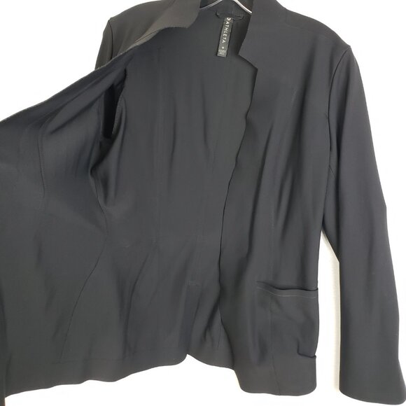 Athleta Cosmic Blazer Jacket Black size 10 Athleisure Office Minimalist 350837 - Picture 14 of 15